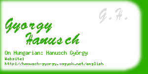 gyorgy hanusch business card